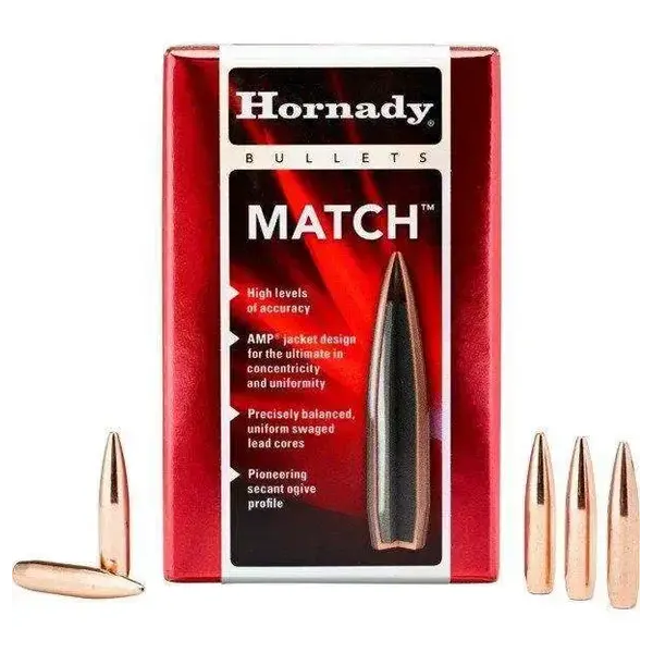 Hornady Match Bullets .30 cal .308" 168 gr BTHP 250/ct