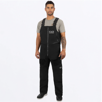 FXR Men's Vapor Pro Tri-Laminate Bib Pant Black