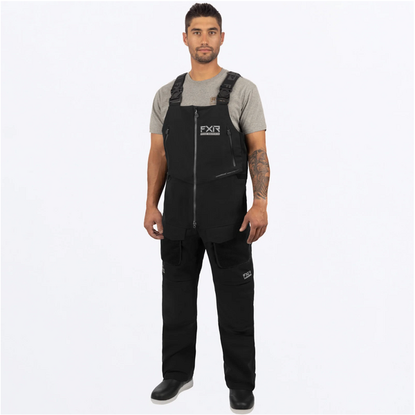 FXR  Men's Vapor Pro Tri-Laminate Bib Pant Black