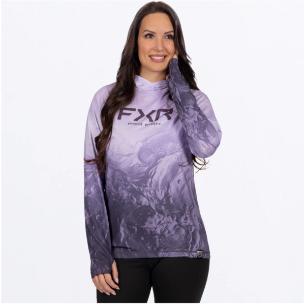 FXR  Women's Derby Undertow Air UPF PO Hoodie Lavender Grape