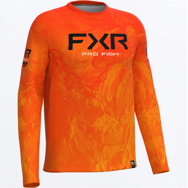 FXR Men'sDerby Undertow Air UPF Longsleeve Orange