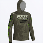FXR FXR Men's Tournament Air UPF PO Hoodie Moss Undertow/Lime
