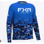FXR Men's Derby Undertow Air UPF  Longsleeve Cobalt/HiVis