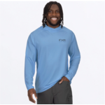 FXR Men's Attack UPF PO Hoodie Alaskan Blue/Deep Cobalt