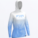 FXR Women's Derby Undertow Air UPF PO Hoodie Maui Blue/White