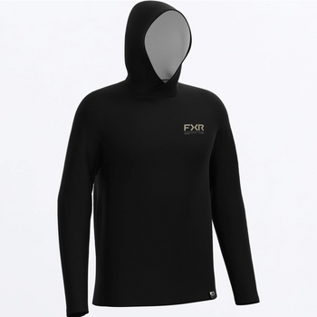 FXR Men's Attack UPF PO Hoodie Black/Stone