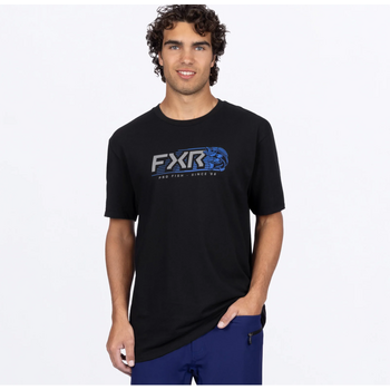 FXR FXR Men's Action Premium T-Shirt Black/Cobalt