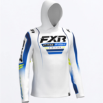 FXR  Men's Tournament Air UPF Hoodie White/Cobalt