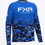 FXR Men's Derby Undertow Air UPF  Longsleeve Cobalt/HiVis