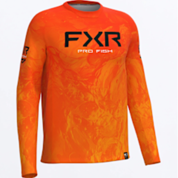 FXR Men'sDerby Undertow Air UPF Longsleeve Orange