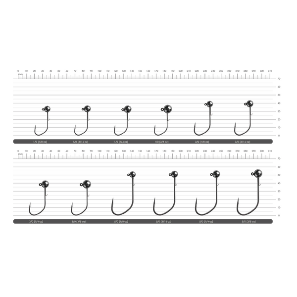 BKK Tungsten Hyperlatch Round Jig Head