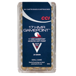 CCI 17 HMR Gamepoint Jacketed Soft Point 20gr 2375fps