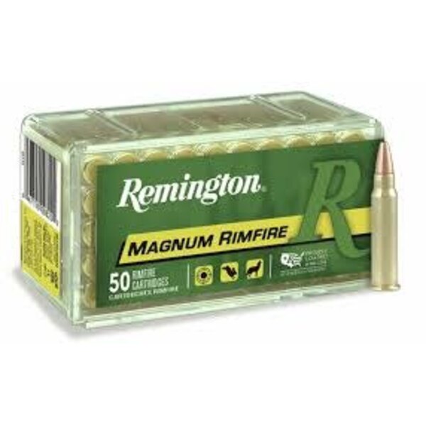 Remington Ammunition 20025 Magnum Rimfire 17 HMR 20 gr Pointed Soft Point PSP 50 Per Box 40 Cs