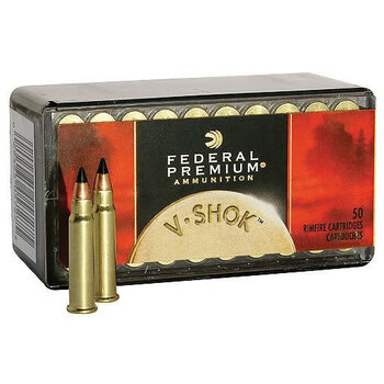 Federal Premium V-Shok Ammunition 17 HMR  V-Max, 17 GR, 2530 fps, 50 Rd/bx