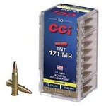 CCI TNT Ammo 17 HMR 17gr Jacketed Hollow Point 2550fps 50 Rounds