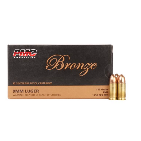 PMC Bronze 9mm Luger FMJ 115 Grains 1000 Round Cases