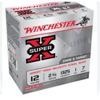 Winchester Ammunition Super-X Shotshell 12ga 2-3/4" 1oz 1325 fps #7 25/ct Steel Shot