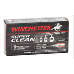 Winchester Super Clean NT Handgun Ammunition 9mm Luger 90 gr JSP 1325 fps 50/ct
