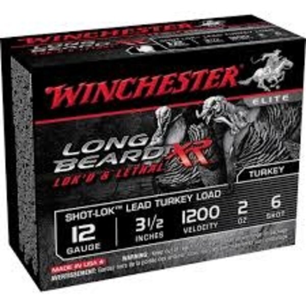 Winchester Long Beard XR, 12 Gauge, 3-1/2", 2 Oz, 1200 FPS, Number 6 Shot, 10 Rounds Per Box