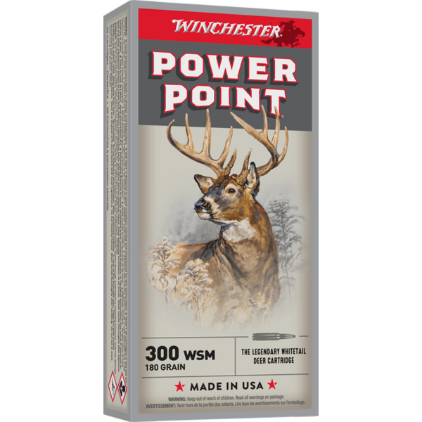 Winchester SuperX 300 WSM 180gr Power Point Ammunition