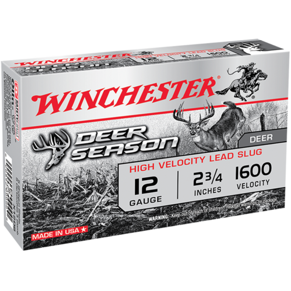 Winchester Winchester Deer Season 12 ga 2-3/4"" HB 1 RS Deer 5 Rounds Ammo