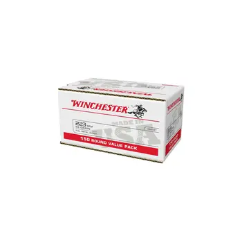 Winchester W223150 USA 223 Rem 55 gr 3240 fps Full Metal Jacket FMJ 150 Bx4 Cs Value Pack