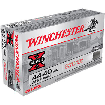Winchester Cowboy Action Ammo, 44-40 225gr Lead Flat Nose 50rds