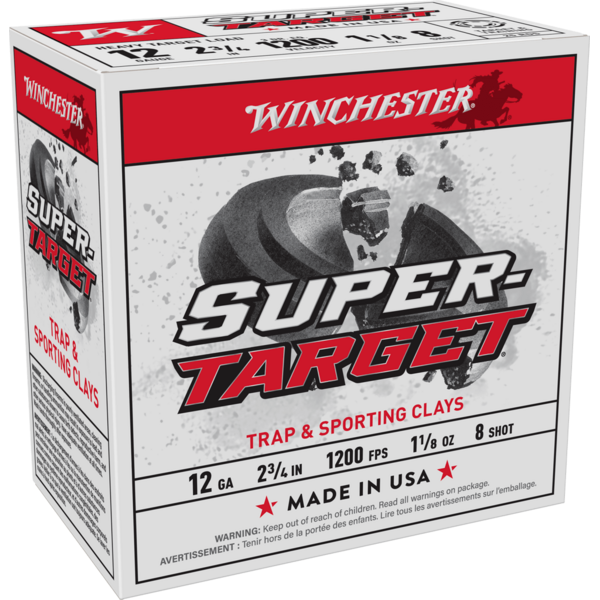 Winchester Winchester Super-Target 12 ga 2 3/4"  1 1/8 oz #8  Case of 250