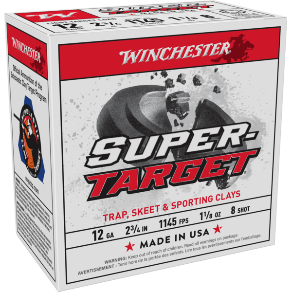 Winchester Super Target 12ga 2 3/4dr 1 1/8oz #8 1145fps