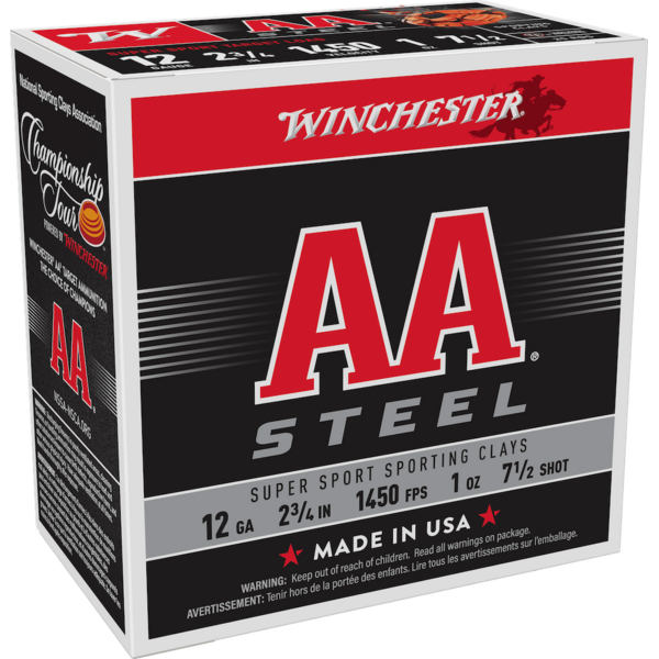 Winchester Winchester AA Steel Target 12ga 2-3/4" #7 1/2 1oz 25rd Ammunition
