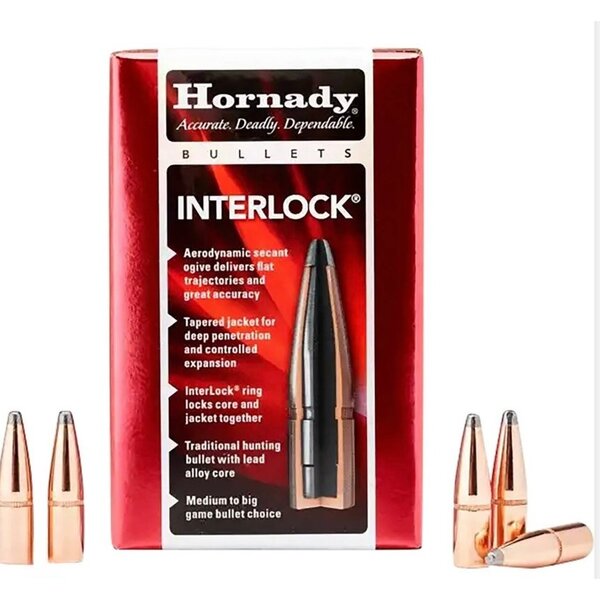 Hornady 8mm Caliber .323" Diameter 195 Grain InterLock Soft Point Qty 100