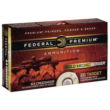 Federal Gold Medal Berger 6.5 Creedmoor 130 Grain Ammunition