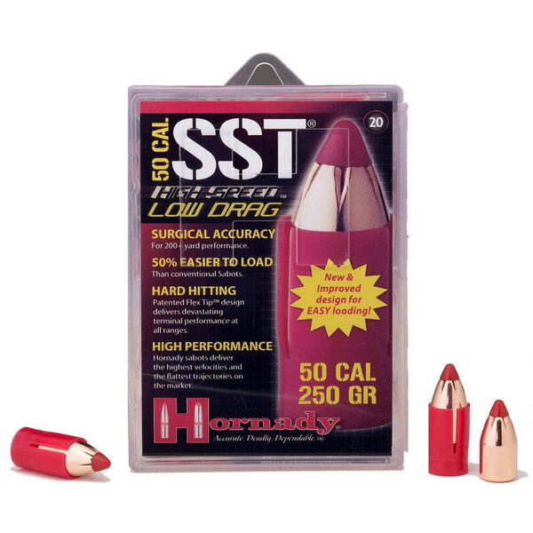 Hornady 50CAL Sabot 250GR SST Low Drag Bullets