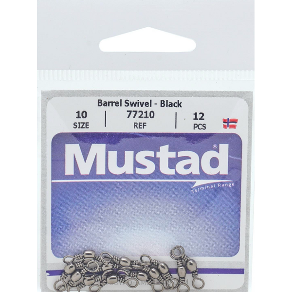 Mustad  Barrel Swivel Black