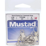 Mustad  Barrel Swivel w/Interlock Snap