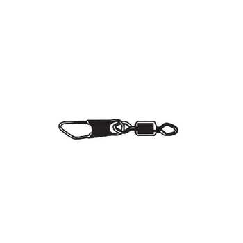 Mustad Black Rolling Swivel w/Snap Size 10 12-pk