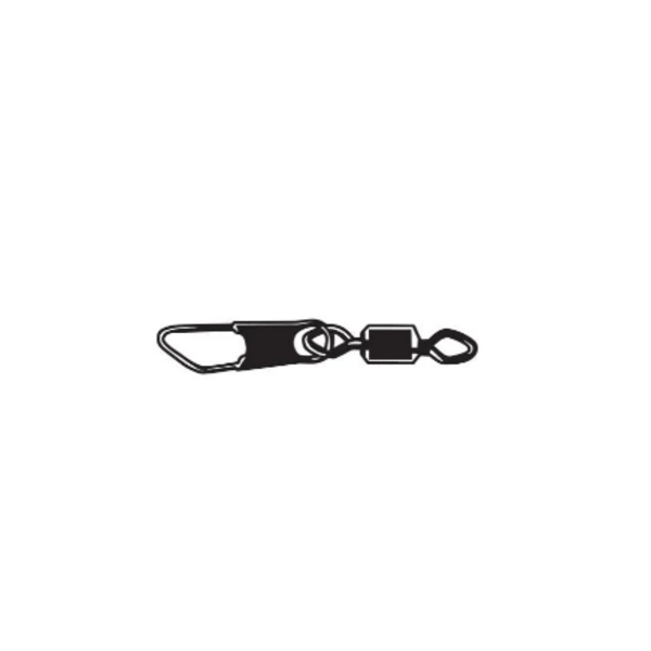 Mustad Black Rolling Swivel w/Snap Size 10 12-pk