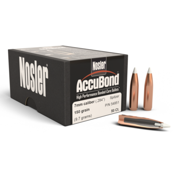Nosler Nosler 54951 AccuBond 7mm .284 150 gr Spitzer Point 50 Per Box