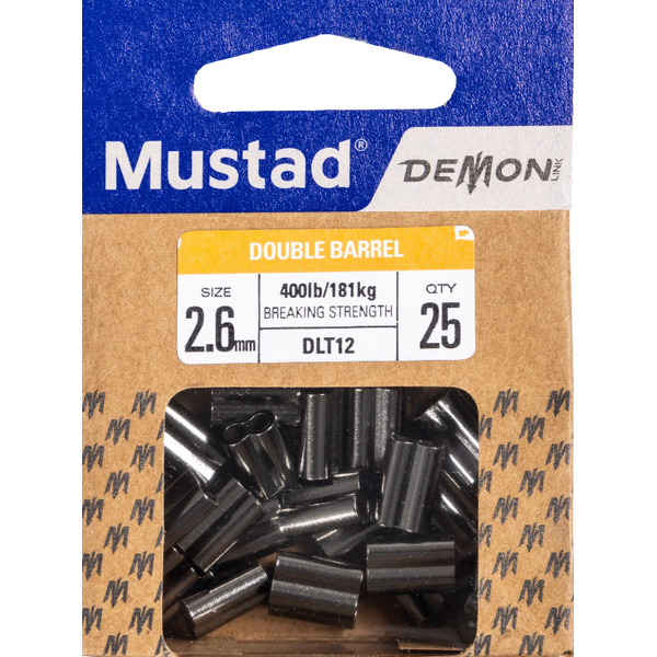 Mustad Double Barrel Crimp Sleeve- Black