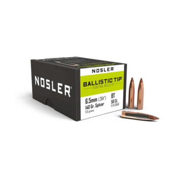 Nosler Nosler 26140 Ballistic Tip 6.5 Creedmoor .264 140 gr Spitzer Point 50 Per Box
