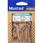 Mustad  Demon Stainless Steel Ball Bearing Swivel w/Coastlock Snap