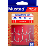 Mustad Alpha Point Inline Treble Grip Hook Short