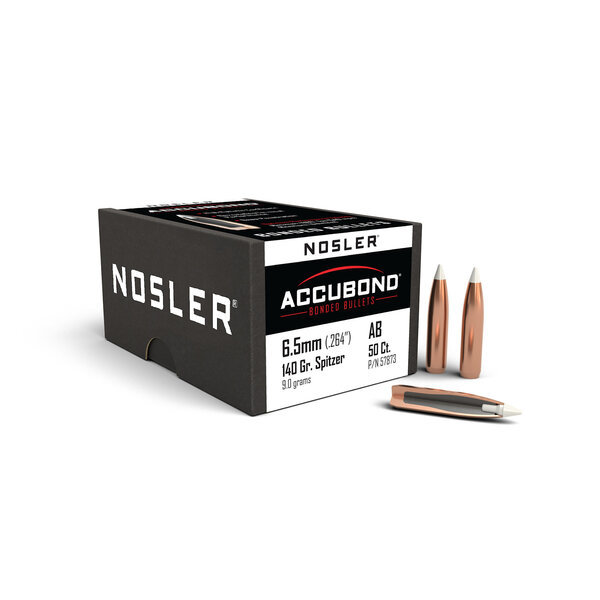 Nosler  AccuBond 6.5mm .264 140gr AB Spitzer Point 50 Count
