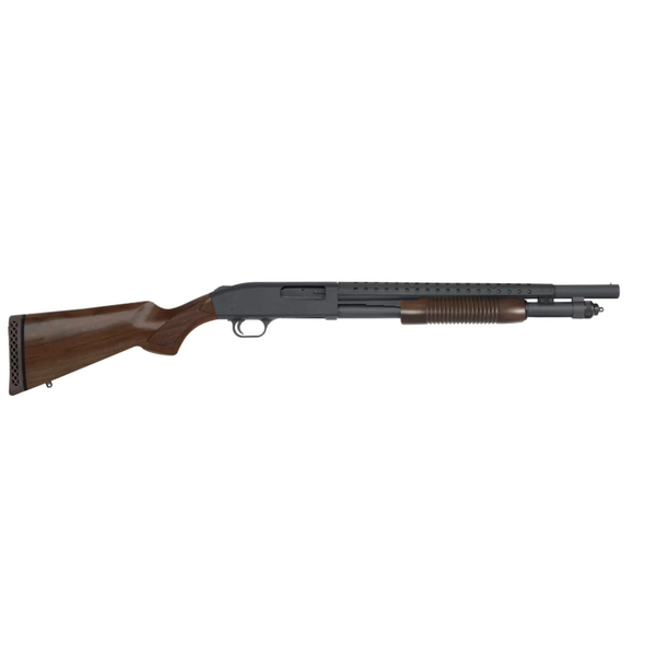 Mossberg 590 Retrograde 12 Gauge 18.5″ Parkerized Walnut