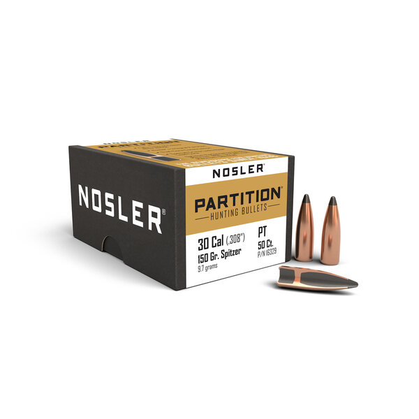 Nosler Nosler Partition 30 Caliber 150 Grain Spitzer 50 Count