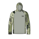 Daiwa D-Vec Grey With Woods Camo Logo Ls Hd Sunshirt