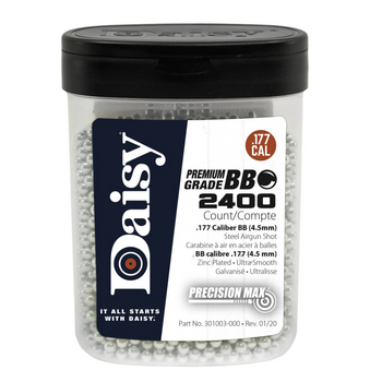 Daisy Mfg. Co. Inc. Daisy PrecisionMax .177 BB Zinc-Plated Steel 2400/ct Bottle