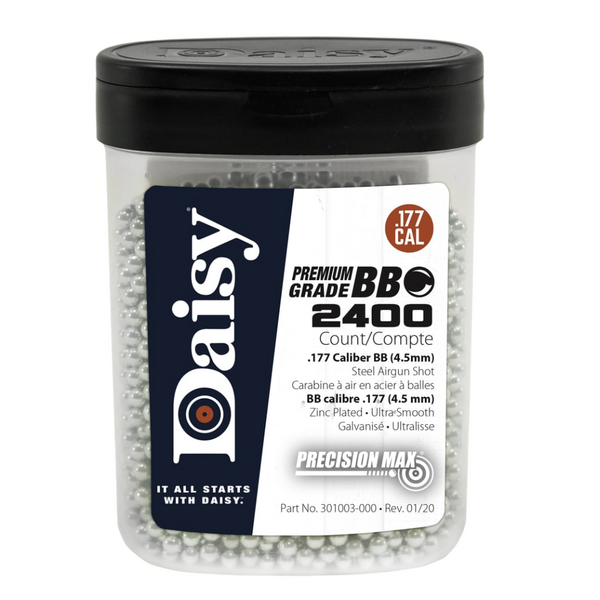 Daisy Mfg. Co. Inc. Daisy PrecisionMax .177 BB Zinc-Plated Steel 2400/ct Bottle
