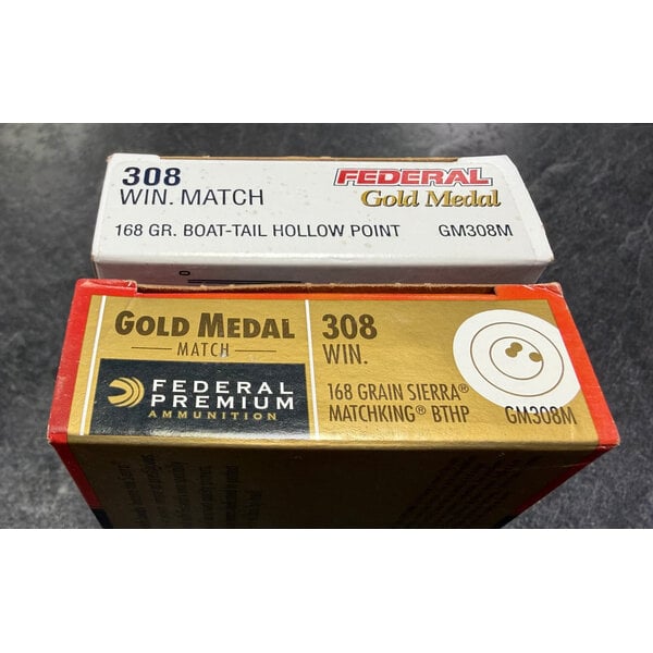 Federal Gold Medal 308Win 168gr Sierra Match King BTHP (Older Stock)