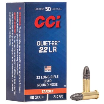 CCI Quiet 22 LR 40gr LRN Semi Auto Box of 50